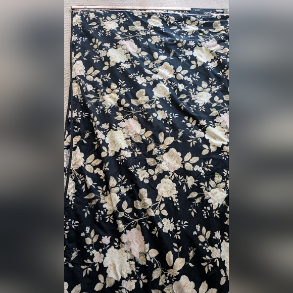 Ralph Lauren Winter Rose Floral Comforter Black Cotton With One Pillowcase KING - Picture 7 of 14